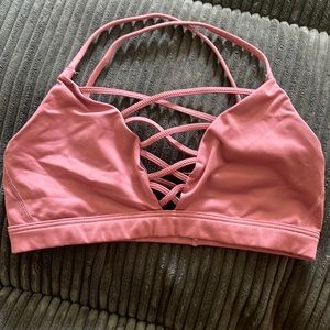 Strappy Pink Victorias Secret Sports Bra